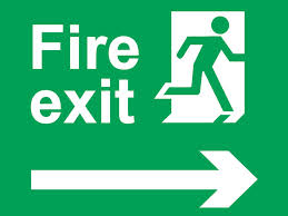 Fire exit sign